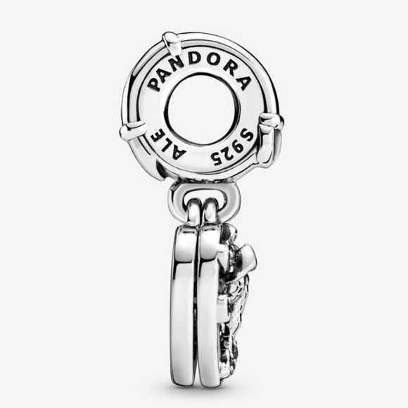 Authentic Pandora x Disney Lady and the Tramp Heart Dangle Charm Sterling Silver - Picture 3 of 15